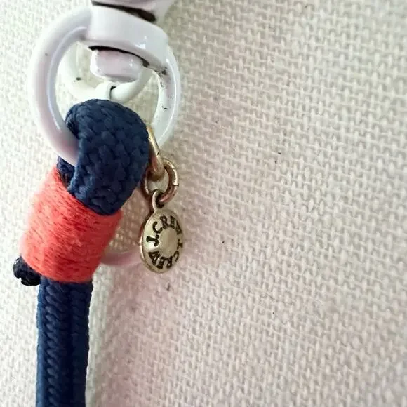 JCrew Nautical Long Cording Rope Ball Wooden Bead Statement Beach Boho Necklace - Picture 4 of 6